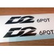 D2 Sport 6 Piston Brake Decals